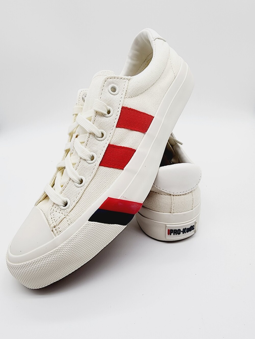 PRO-Keds Royal Plus Canvas White Red Sneakers Men's Size 9.5 NEW - Picture 9 of 16